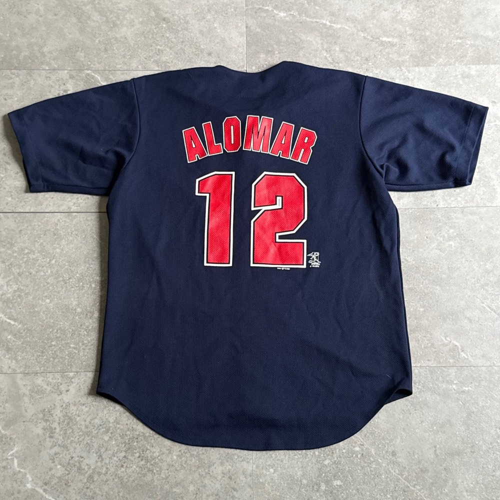 Vintage 1999 True Fan Cleveland Indians Roberto Alomar Jersey Size M